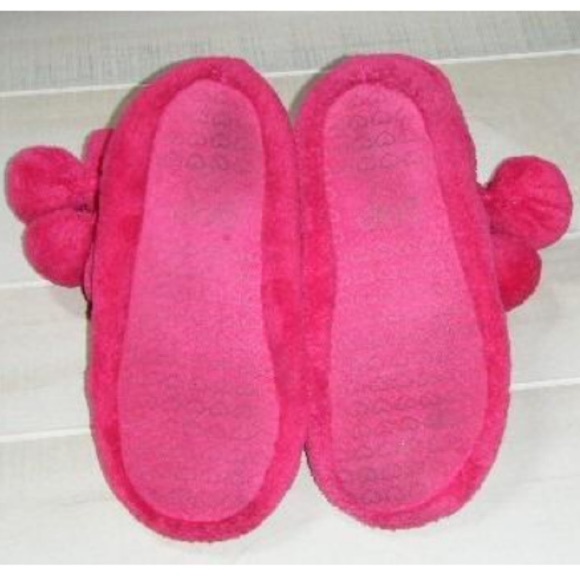 GAP Kids 1-2 Big Girls Pink PlushBootie Slippers - Picture 3 of 3